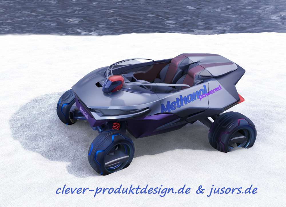 Mit Creo Parametric wurde der Methanol-Buggy SnowFloh von dem Autodesigner Thomas Clever nach meinen Wünschen erstellt.